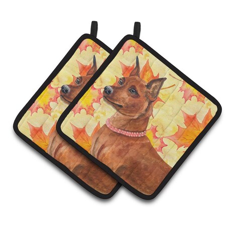Carolines Treasures Miniature Pinscher Fall Pair of Pot Holders BB9917PTHD